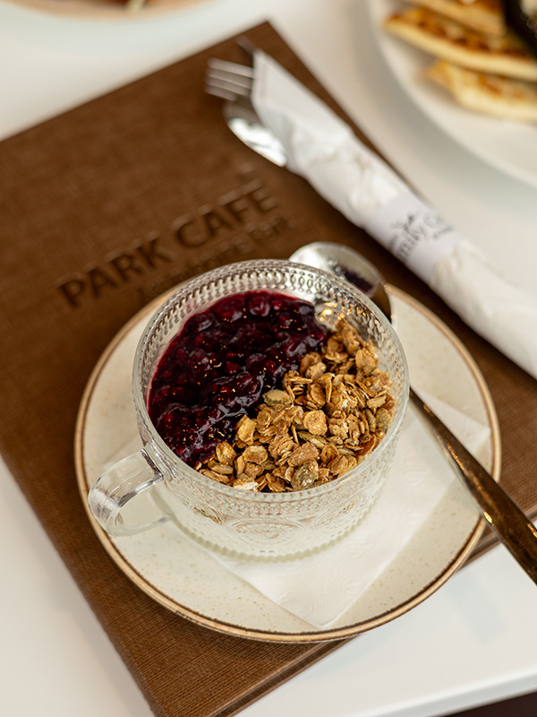New yogurt parfait at the Park Cafe